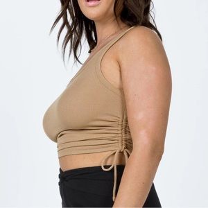 Princess Polly Tan Crop Top
